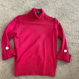 Jones New York Vibrant Pink Turtleneck Sweater